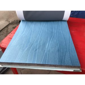 Vải gấm may rèm màu xanh dương