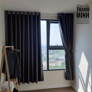 Rèm cửa sổ xám đen chống nắng cực tốt  , sang trọng, nhiều kích cỡ, hoạ tiết - Rèm Cửa Thanh Minh - Ảnh 6