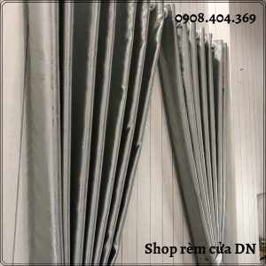 Rèm vải cửa sổ màu xám sáng chống nắng tặng kèm dây vén. - Ảnh 2