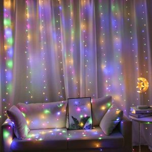 [CÓ ĐIỀU KHIỂN TỪ XA] Đèn Led Thả Rèm 300 Led Đom Đóm Rèm Mành Dây Đồng Trang Trí Nhà Cửa Phòng Khách Phòng Ngủ Trang - Ảnh 6