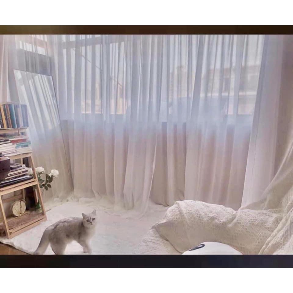 Rèm voan trắng - Vải loại 1 XỊN ĐẸP - Decor, trang trí, chụp ảnh, livestream - Ảnh 5
