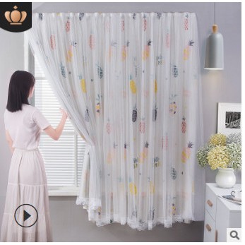 Rèm Cửa Dán Tường 2 Lớp Hoạt Tiết Dễ Thương - Rèm Dán Tường Phòng Ngủ Phòng Tắm Tiện Lợi - Ảnh 4