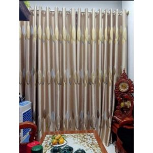Rèm Cưa Vải gấm hoa văn 3d, rèm cản nắng 99% hoa văn dày dặn - Ảnh 3