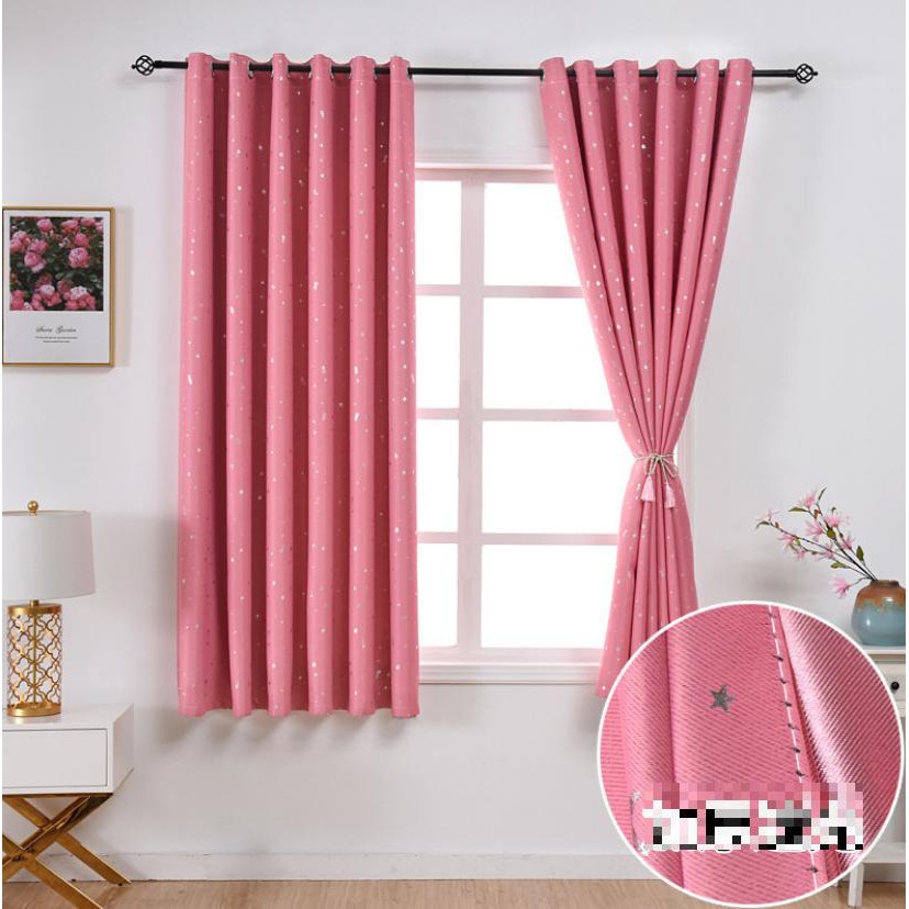 Rèm vải cao cấp treo cửa sổ phòng ngủ - phòng khách trang trí - ngôi sao - Ảnh 2