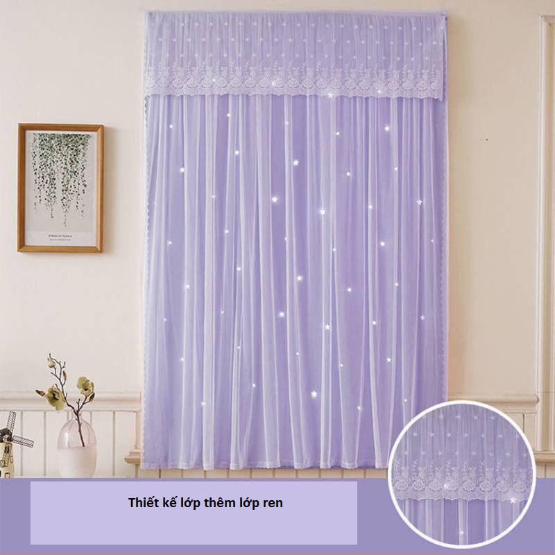 Rèm cửa dán tường, rèm cửa sổ lớp ren MS01 - Ảnh 6