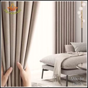 rèm cửa màu vàng be che nắng 100% Luxury