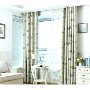 Rèm Dán Bông Hoa Xanh Lá Decor Kim Vinh DCKV132