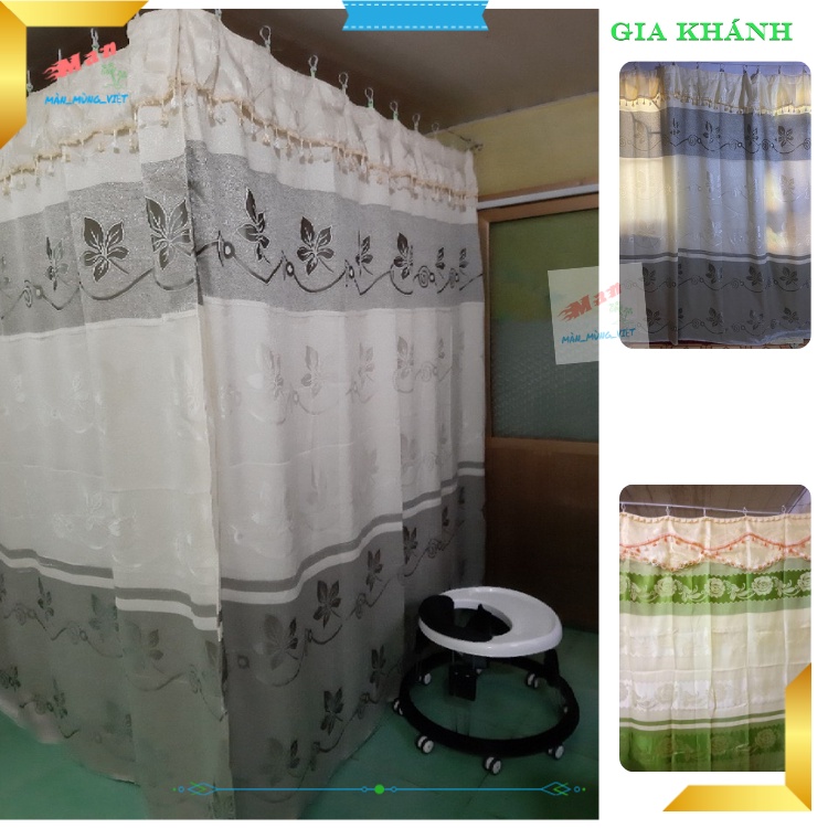 Rèm cửa sổ rèm thử đồ ngăn phòng 2m9_2m3_1m5 vải gấm cao cấp - Ảnh 2