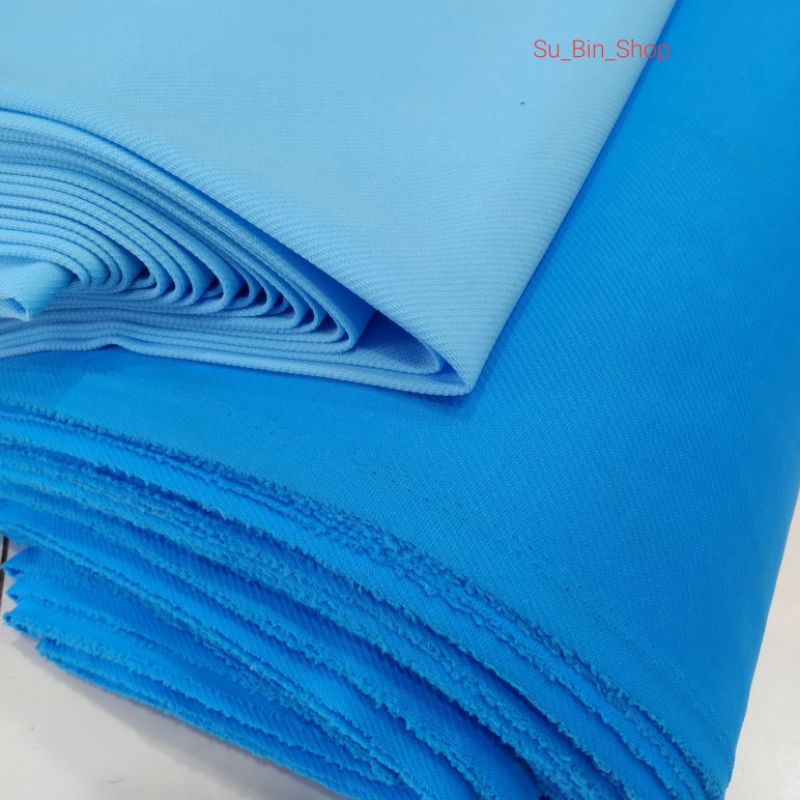 Vải may màn che / rèm cửa màu xanh biển loại dày