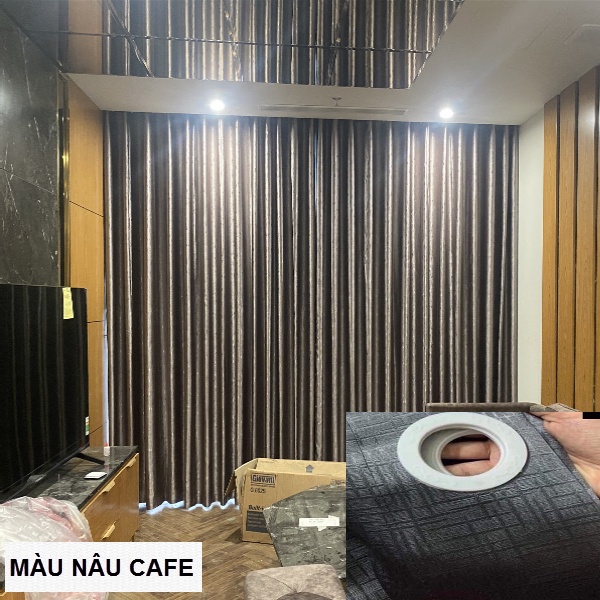 Rèm cửa sổ phòng ngủ chống nắng cao cấp, cản nắng 96% , màn vải treo tường trang trí decor cửa sổ - REMCUADD - Ảnh 7