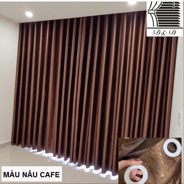 Rèm cửa sổ phòng ngủ chống nắng cao cấp, cản nắng 96% , màn vải treo tường trang trí decor cửa sổ - REMCUADD - Ảnh 5
