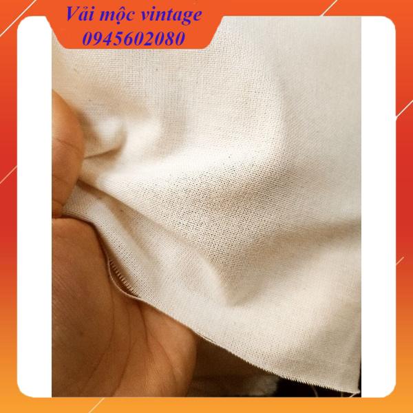 (Vải rèm vintage) vải thô canvas màu tự nhiên khổ 1