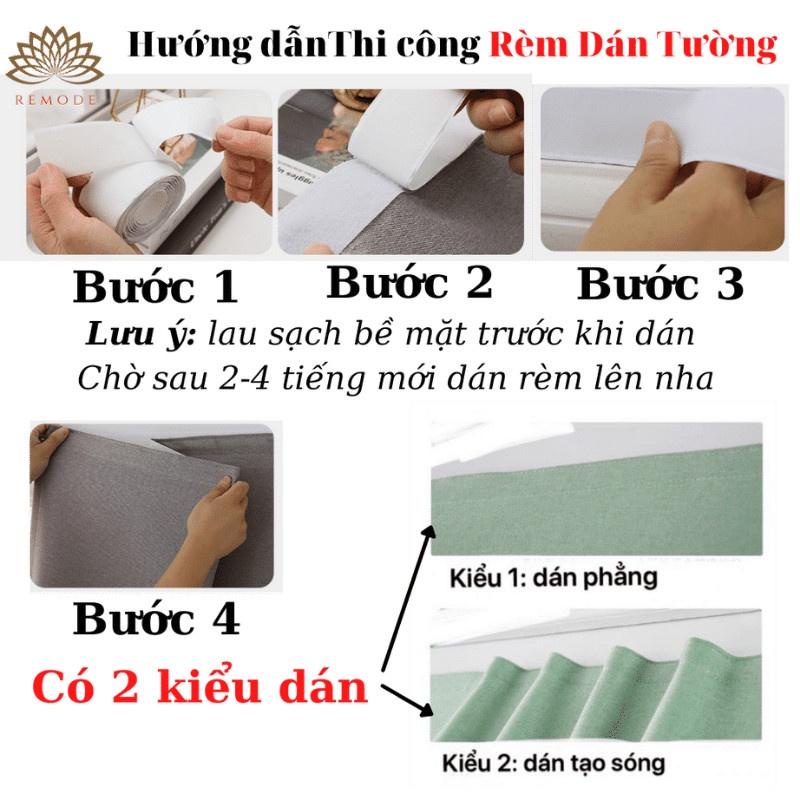 Rèm cửa GHI (3) vải thô dày phối voan thêu dán tường, treo thanh decor trang trí cửa chính, cửa sổ phòng - Ảnh 7