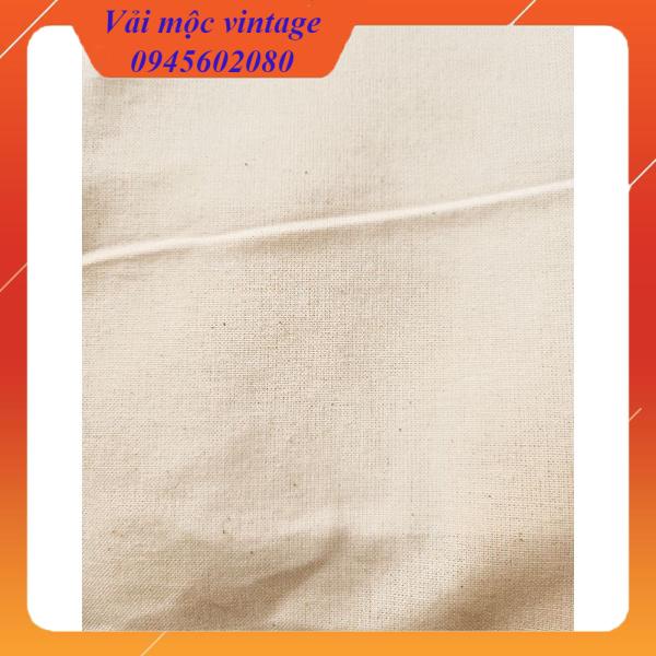 (Vải rèm vintage) vải thô canvas màu tự nhiên khổ 1, 6 m - Ảnh 4