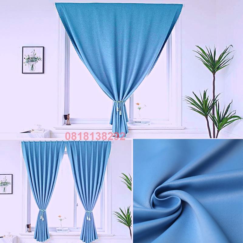 Rèm cửa GHI (3) vải thô dày phối voan thêu dán tường, treo thanh decor trang trí cửa chính, cửa sổ phòng - Ảnh 4