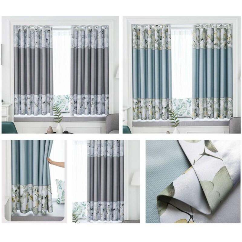 Rèm Vải Mẫu Hoa Phối Màu Decor Kim Vinh Khoen Lỗ DCKV78 - Ảnh 3