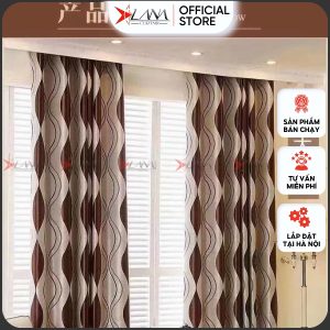 Rèm cửa sổ rèm cửa chính loại 1 vải gấm chất mềm đẹp giá xưởng may sẵn khoen tròn