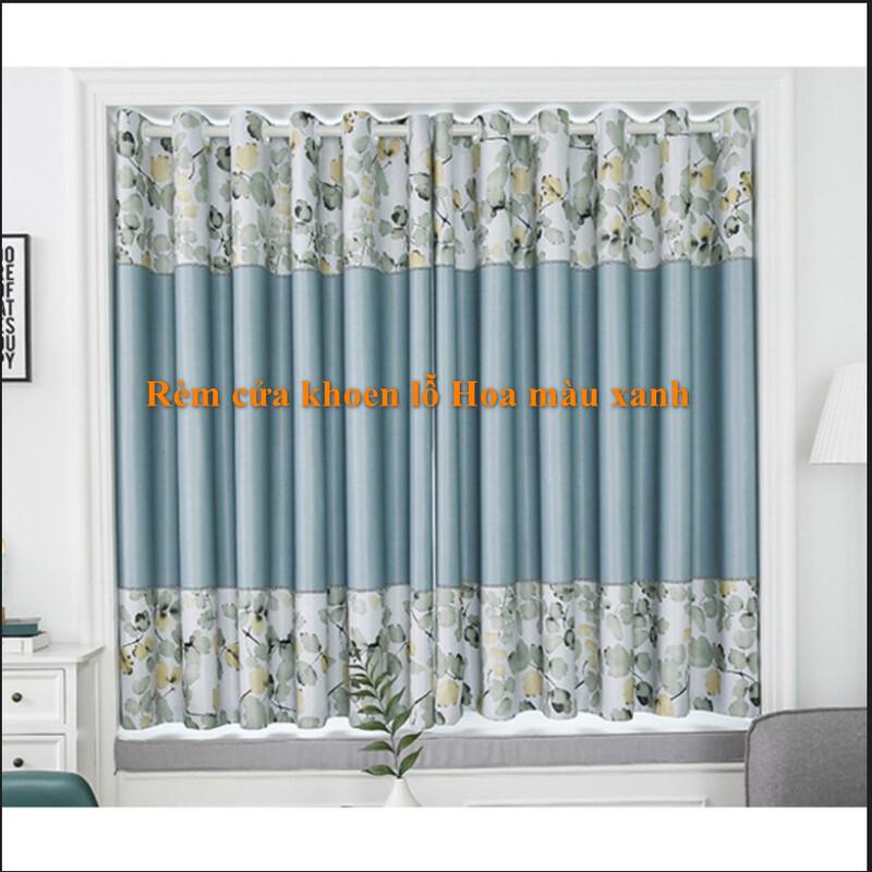 Rèm Vải Mẫu Hoa Phối Màu Decor Kim Vinh Khoen Lỗ DCKV78 - Ảnh 5