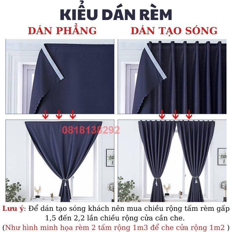 Rèm cửa GHI (3) vải thô dày phối voan thêu dán tường, treo thanh decor trang trí cửa chính, cửa sổ phòng - Ảnh 5