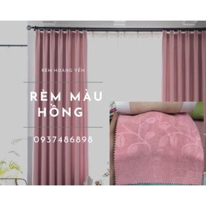 [HCM] RÈM VẢI BỐ MÀU HỒNG - RÈM CỬA ĐI CỬA SỔ 3MX2M6 CHỐNG NẮNG  80% ( cam kết hàng đúng như mẫu 100%)