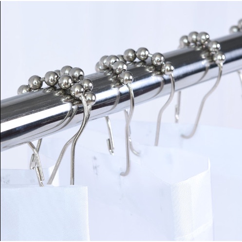 Bộ 12 Móc Treo Rèm Cửa Vải, Màn Cửa Bằng Inox Có Bi Trượt cao cấp - Ảnh 4