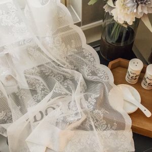 Rèm Cửa Voan Hoa Xinh Xắn Sang Trọng Trang Trí Vintage