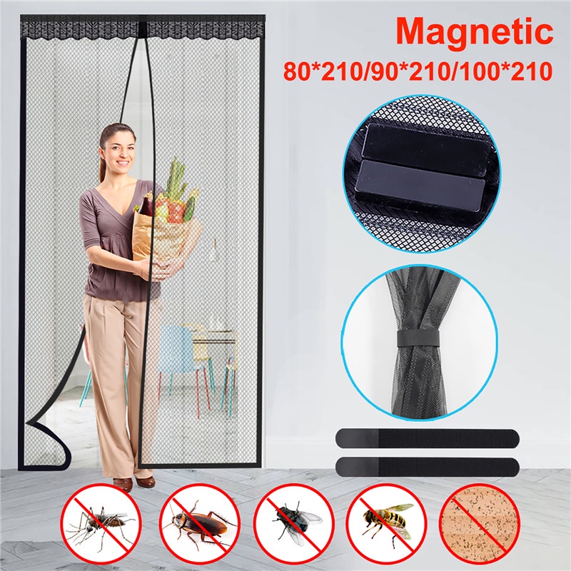 Rèm Cửa Lưới Nam Châm Chống Ruồi Muỗi Cho Phòng Khách / Phòng Ngủ - Ảnh 2