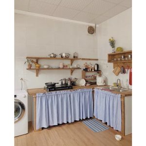Rèm Decor Bếp Vải Caro