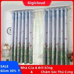 Gigicloud Rèm Cửa Sổ In Họa Tiết Hoa Phòng Ngủ / Phòng Khách