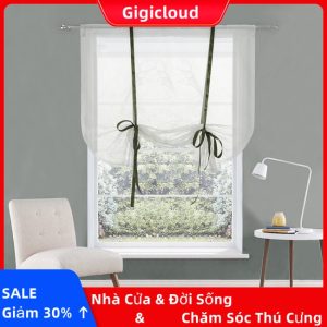 Gigicloud Rèm Cửa Sổ Mỏng Bán Trong Suốt Kiểu La Mã Cho Phòng Khách / Phòng Ngủ