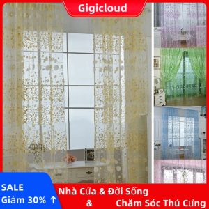 Rèm cửa sổ Vải Tuyn 100x200cm Họa Tiết Hoa Trang Nhã