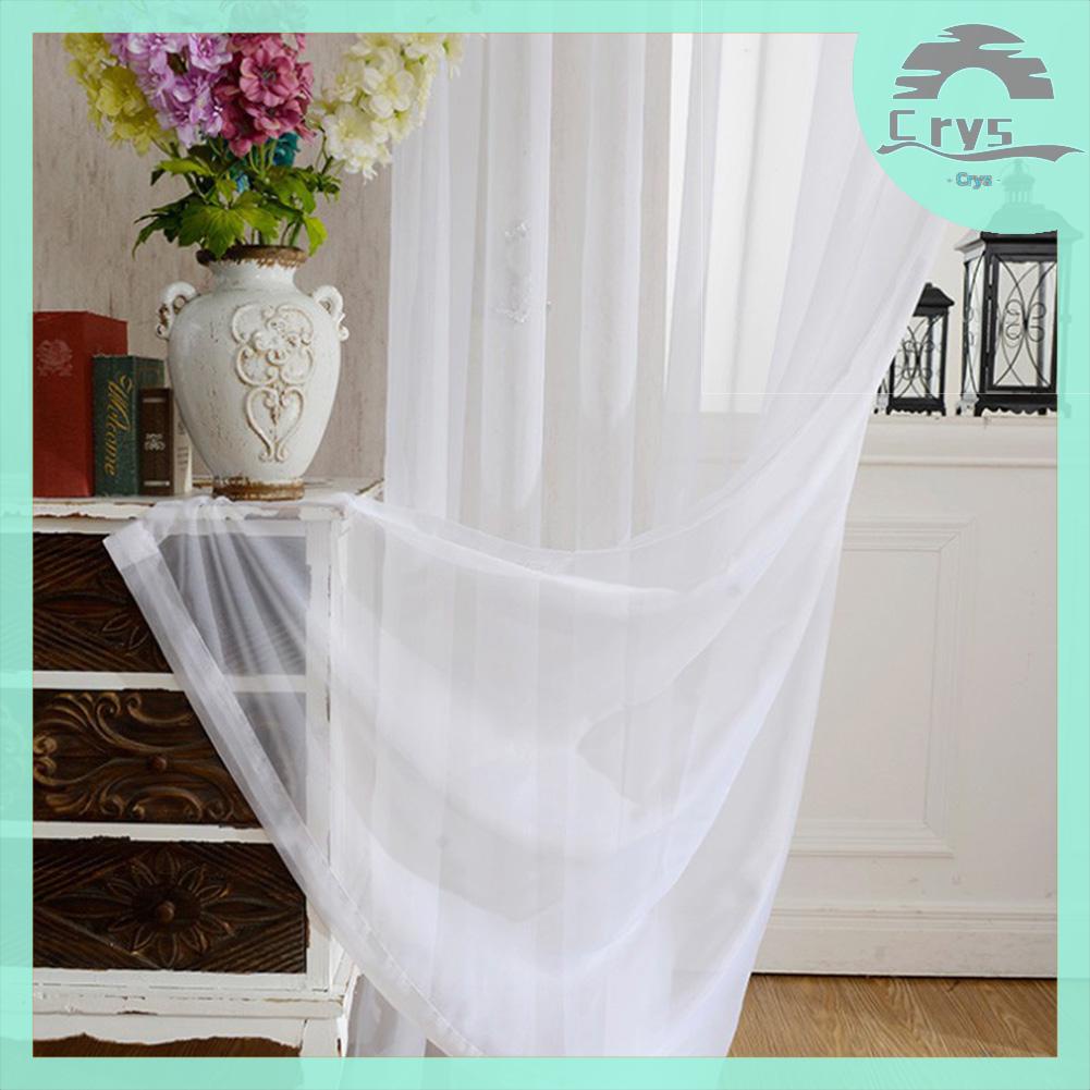 Rèm Cửa Sổ Vải Tuyn Màu Trắng Trơn Dành Cho Phòng Khách - Ảnh 6