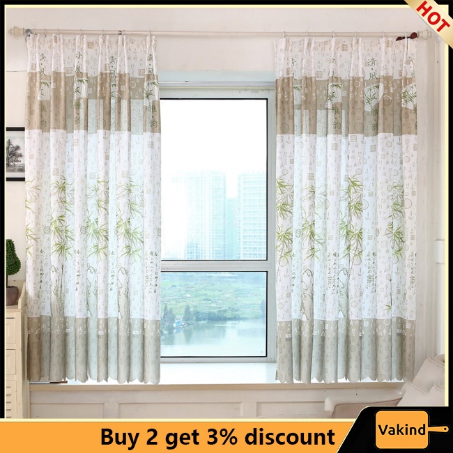 Rèm Cửa Sổ Vải Tuyn In Họa Tiết Cây Tre Trang Trí Ban Công / Phòng Ngủ / Phòng Khách - Ảnh 6
