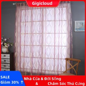 Gigicloud Rèm Cửa Sổ Vải Tuyn Trong Mờ Trang Trí Ban Công Phòng Khách