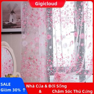 Rèm cửa sổ Vải Tuyn 100x200cm Họa Tiết Hoa Trang Nhã - Ảnh 4