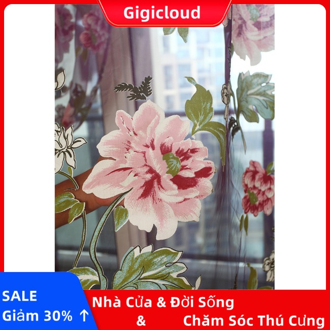 Gigicloud Rèm cửa sổ Thêu Họa Tiết Hạt Đậu Nhẹ Có Lỗ Thoát Nước Dành Cho Phòng Khách / Phòng Ngủ / Phòng Khách - Ảnh 7