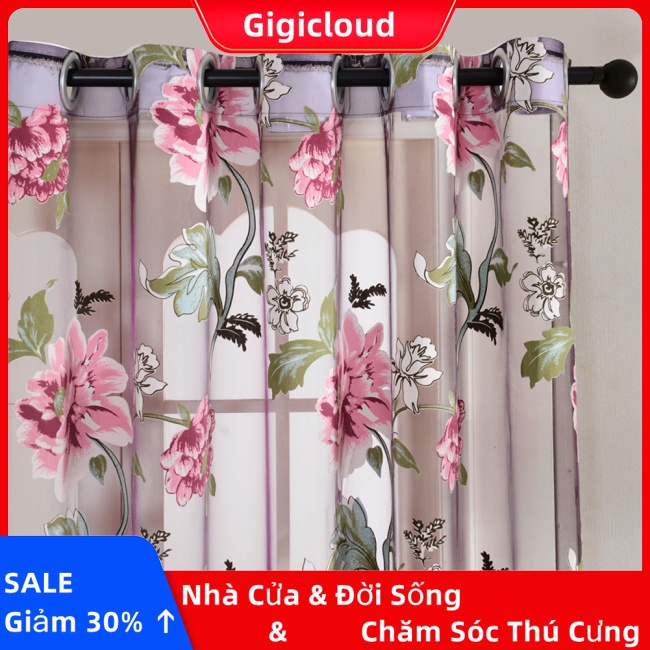 Gigicloud Rèm cửa sổ Thêu Họa Tiết Hạt Đậu Nhẹ Có Lỗ Thoát Nước Dành Cho Phòng Khách / Phòng Ngủ / Phòng Khách - Ảnh 6
