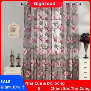 Gigicloud Rèm cửa sổ Thêu Họa Tiết Hạt Đậu Nhẹ Có Lỗ Thoát Nước Dành Cho Phòng Khách / Phòng Ngủ / Phòng Khách