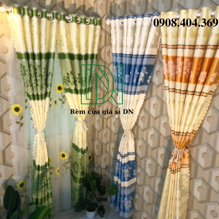 Rèm vải gấm cửa sổ tùy chọn nhiều màu