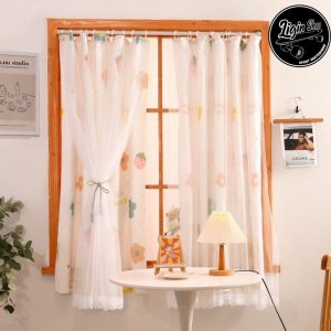 Rèm treo 2 lớp treo tường chống nắng, trang trí cửa sổ - phòng khách- decord phòng ngủ. - Ảnh 7