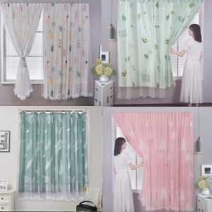 Rèm treo 2 lớp treo tường chống nắng, trang trí cửa sổ - phòng khách- decord phòng ngủ. - Ảnh 3