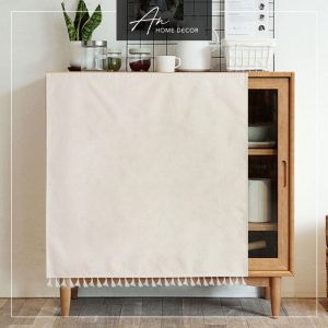 Rèm dán vải canvas che tủ bếp, giá sách, kệ hàng không cần khoan đục - Ảnh 6