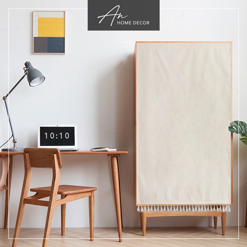 Rèm dán vải canvas che tủ bếp, giá sách, kệ hàng không cần khoan đục - Ảnh 7