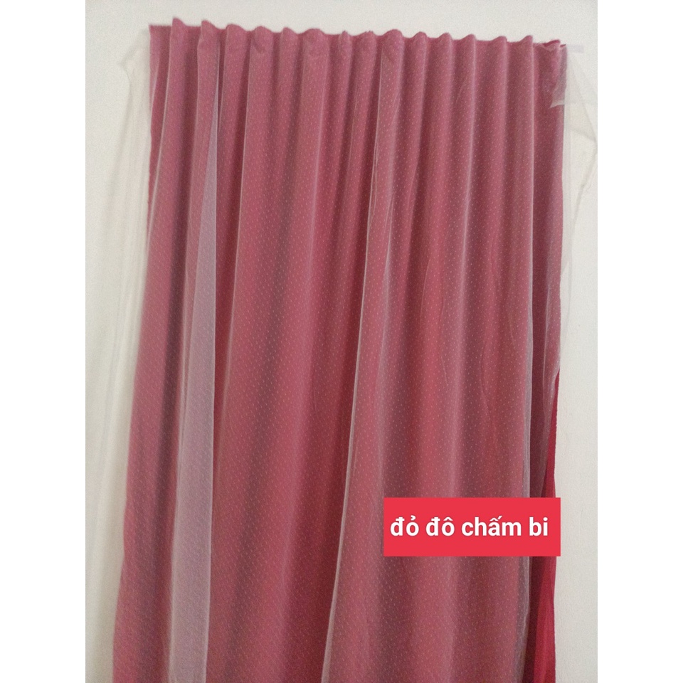 Rèm cửa sổ phòng ngủ Loại 1 chống nắng cao cấp-rèm dán cửa 2 lớp hoạ tiết chấm bi