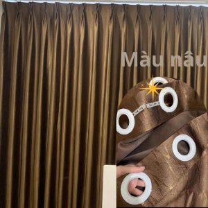 Rèm Cửa Che Nắng Vải Gấm Dệt 3 Lớp Hang Loại 1 Chất Lượng Cao Chống Bám Bụi Tạo Song Rèm Đẹp