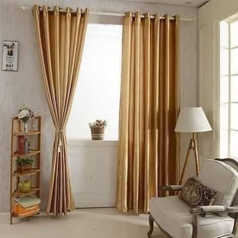 rèm cửa chính vải gấm