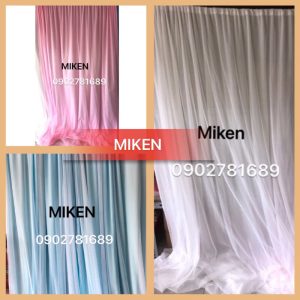 Rèm 2 lớp ( voan lưới+ thun )làm phông nền background trang trí sinh nhật