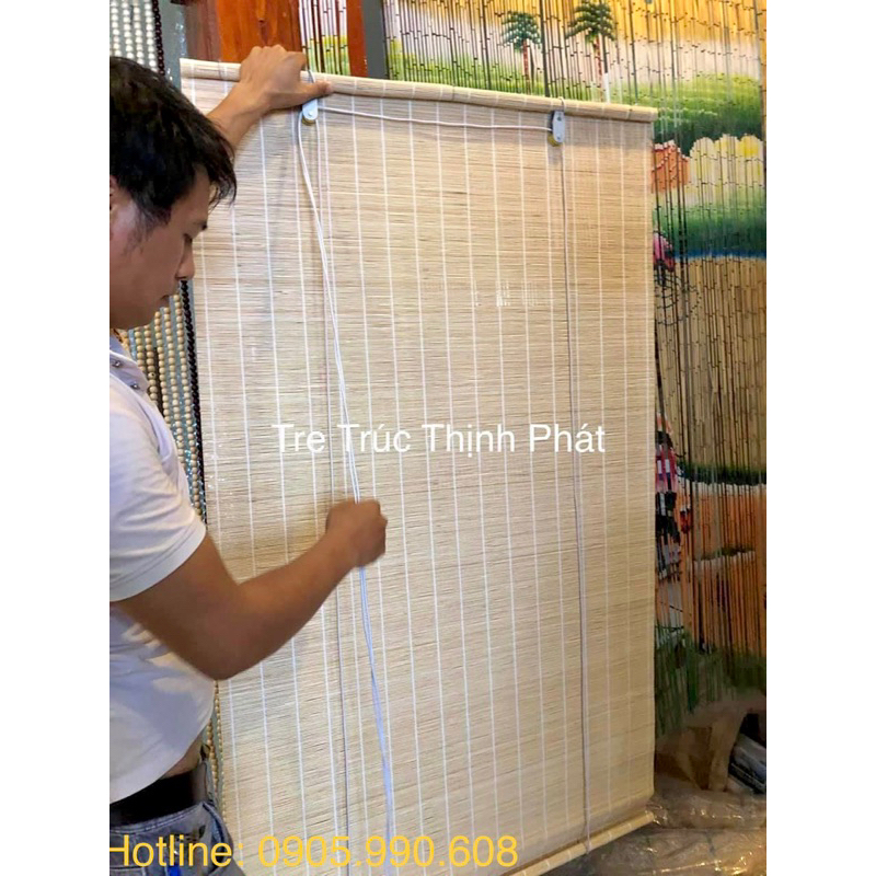 Mành rèm tăm tre che nắng cửa sổ kính