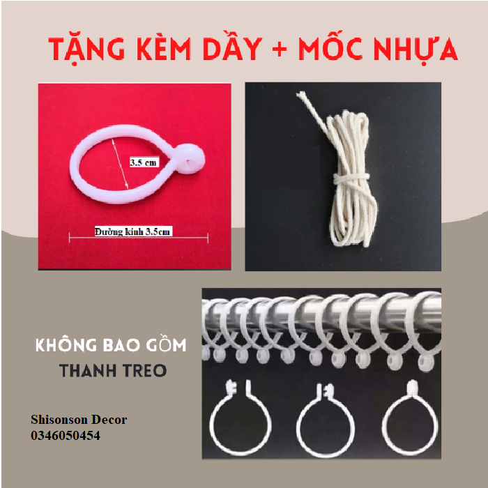 Rèm Ngăn Tách Phòng Vải Polly Este Với Nhiều Kích Cỡ Họa Tiết Sử Dụng Mốc Treo