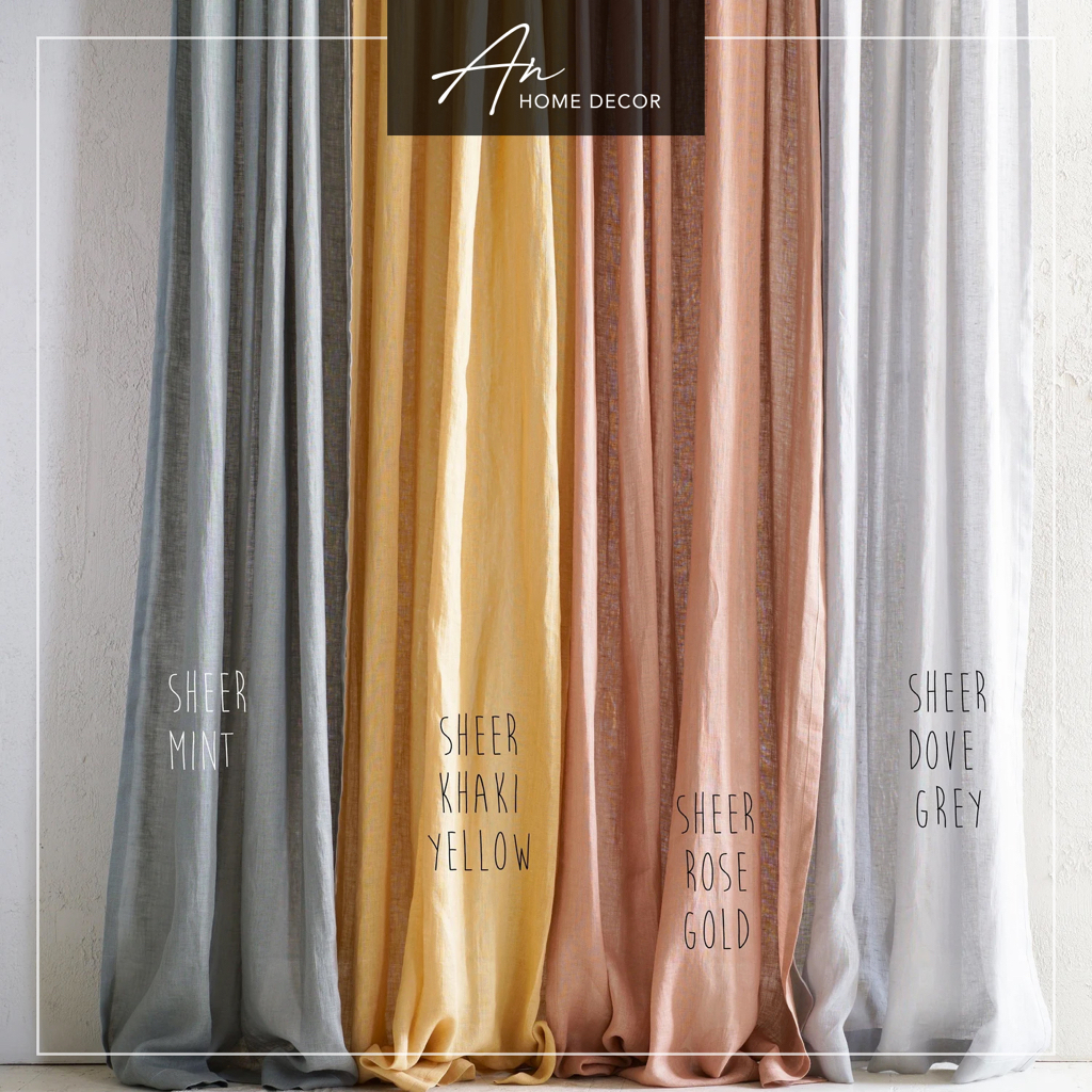 Rèm vải Linen Rod Pastel may theo yêu cầu - Ảnh 3